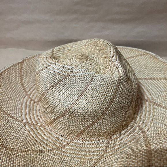 Freya | Twist Hat Natural Straw Woven Sun Stripe Detail Sunhat Size S/M - Picture 4 of 9